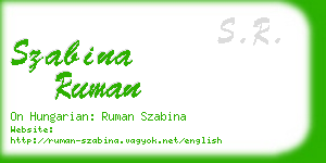 szabina ruman business card